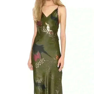 haute hippie green dress Haute Hippie Dress Womens XS Green Ruffle Asymetrical